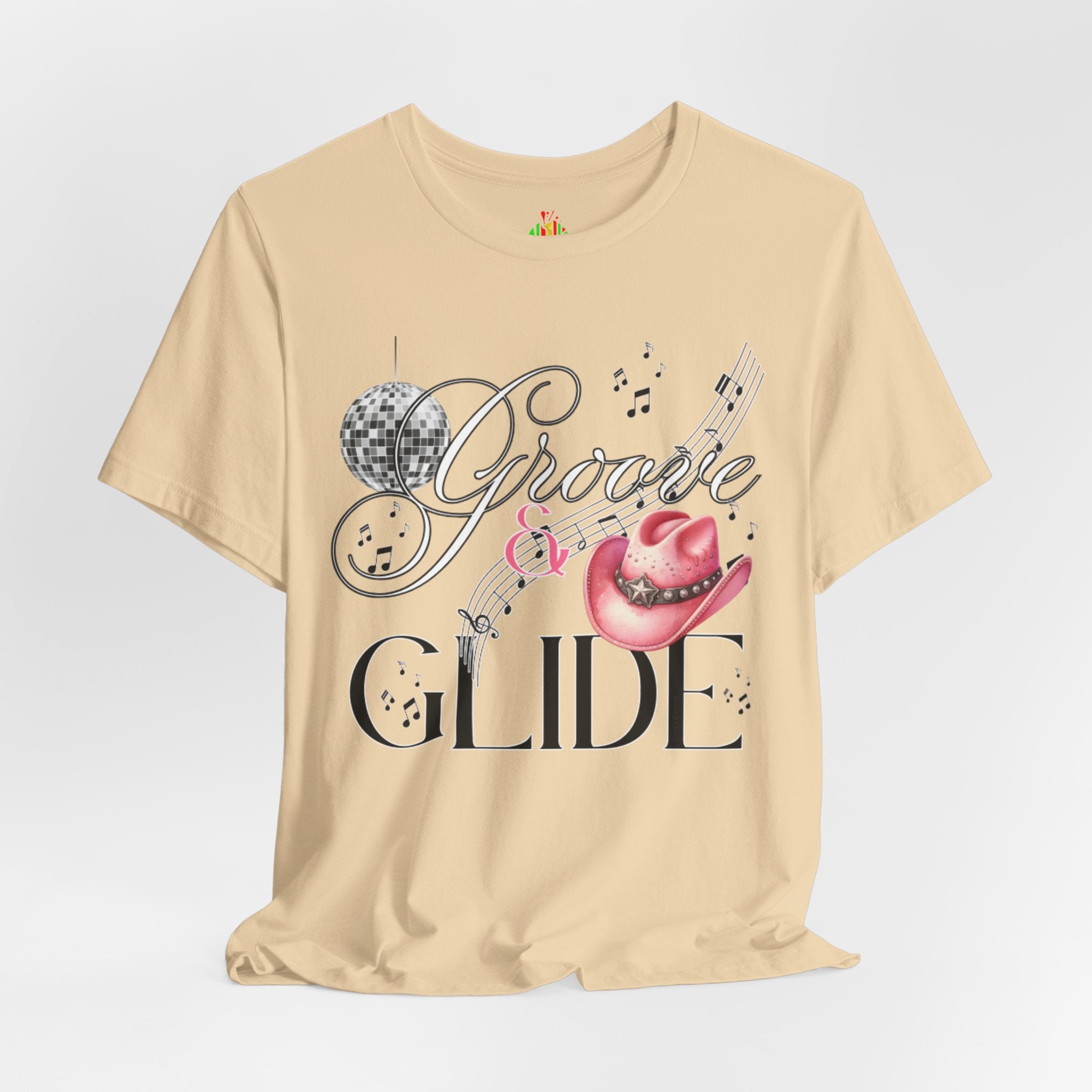 Groovy Glide Unisex Jersey Tee - Fun Retro Music Vibes